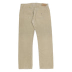 TOMMY HILFIGER Mens Regular Fit Beige Cotton Corduroy Trousers W36 L34 Casual