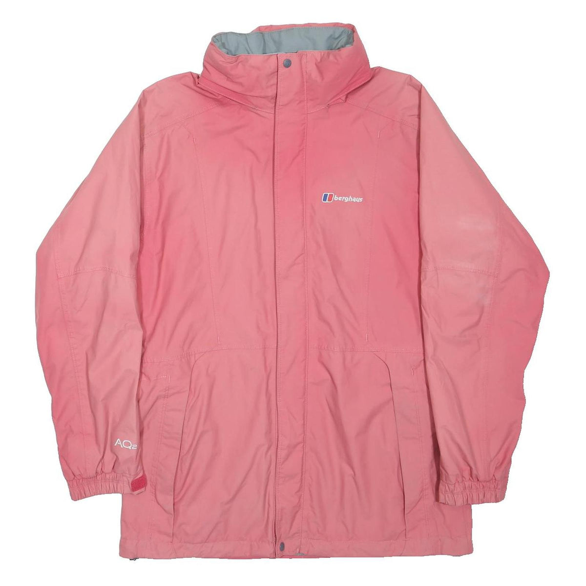 BERGHAUS Womens Pink Waterproof Jacket UK 12 Polyester Blend Zip Outdoor Casual