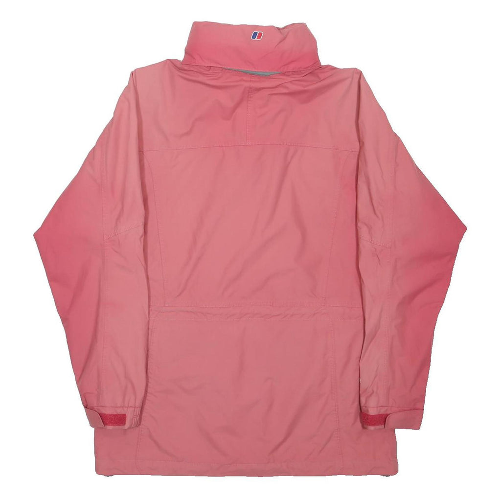 BERGHAUS Womens Pink Waterproof Jacket UK 12 Polyester Blend Zip Outdoor Casual