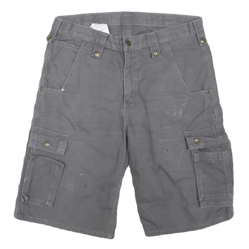 CARHARTT Mens Grey Cargo Shorts M W32 Workwear Durable Comfortable Pockets