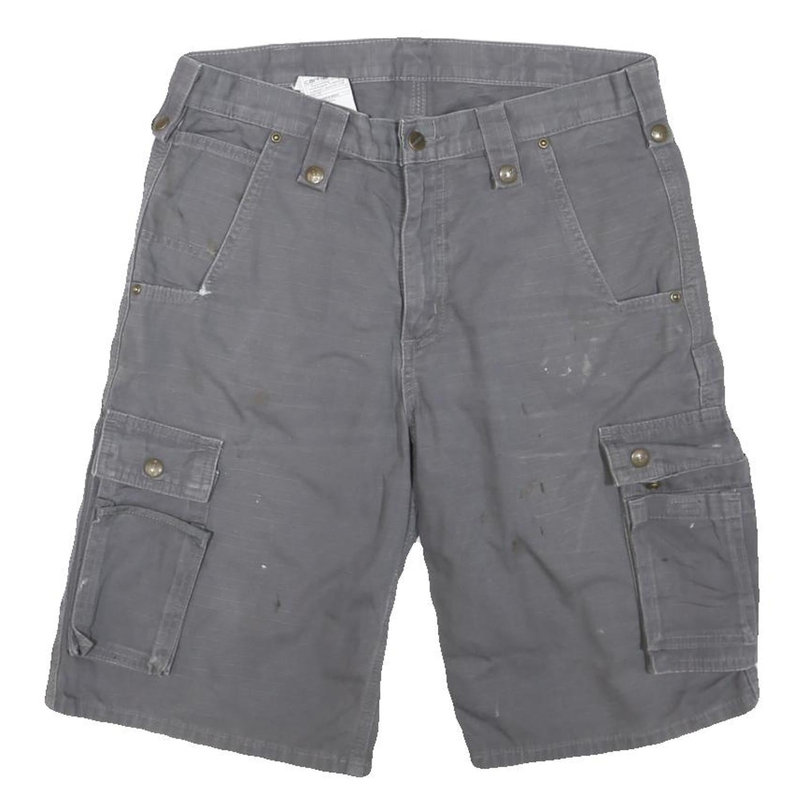 CARHARTT Mens Grey Cargo Shorts M W32 Workwear Durable Comfortable Pockets