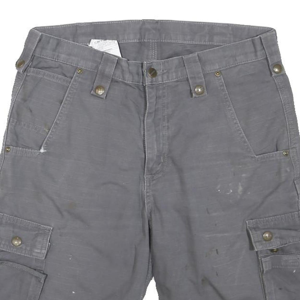 CARHARTT Mens Grey Cargo Shorts M W32 Workwear Durable Comfortable Pockets