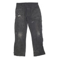 DICKIES Mens Cotton Blend Black Regular Straight Trousers W34 L29 Workwear Zip