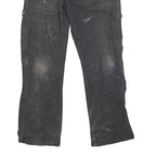 DICKIES Mens Cotton Blend Black Regular Straight Trousers W34 L29 Workwear Zip