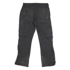 DICKIES Mens Cotton Blend Black Regular Straight Trousers W34 L29 Workwear Zip