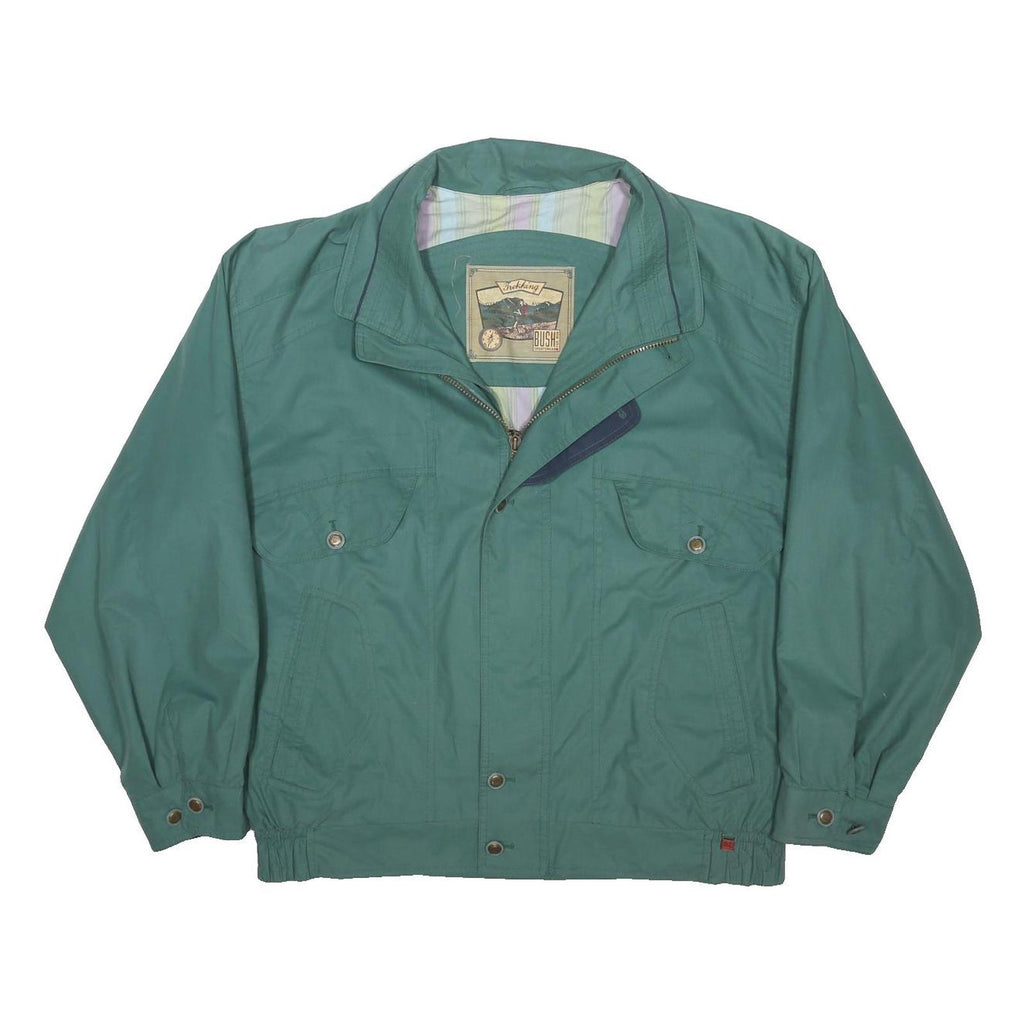 BUSH Mens Green XL Polyester Blend Jacket Zip Pocketed Casual Outdoor