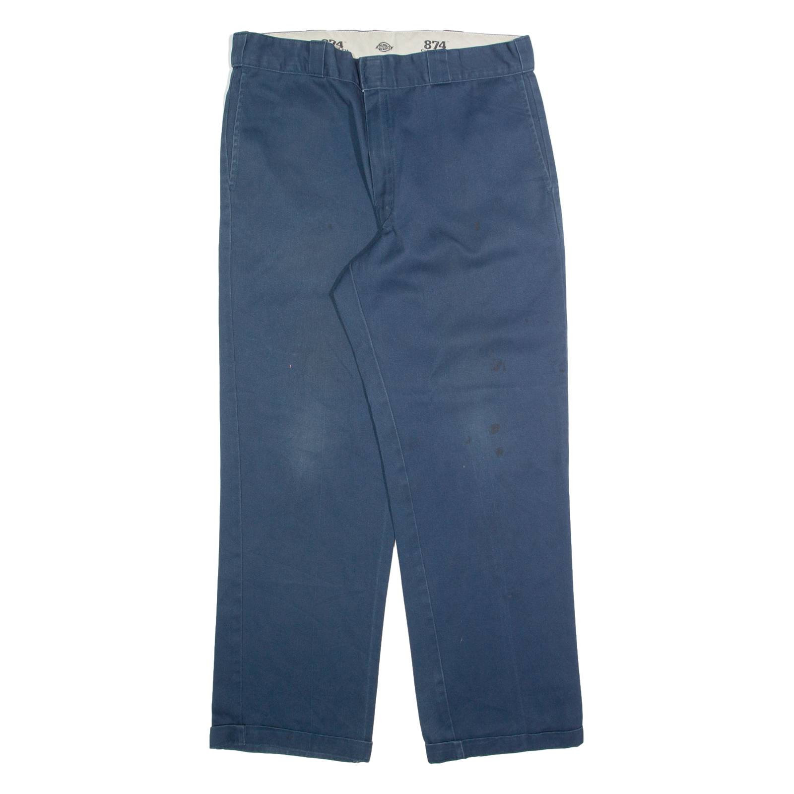 DICKIES Chino Mens Trousers Blue Regular Straight W36 L32