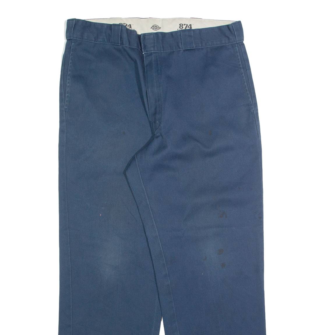 DICKIES Chino Mens Trousers Blue Regular Straight W36 L32