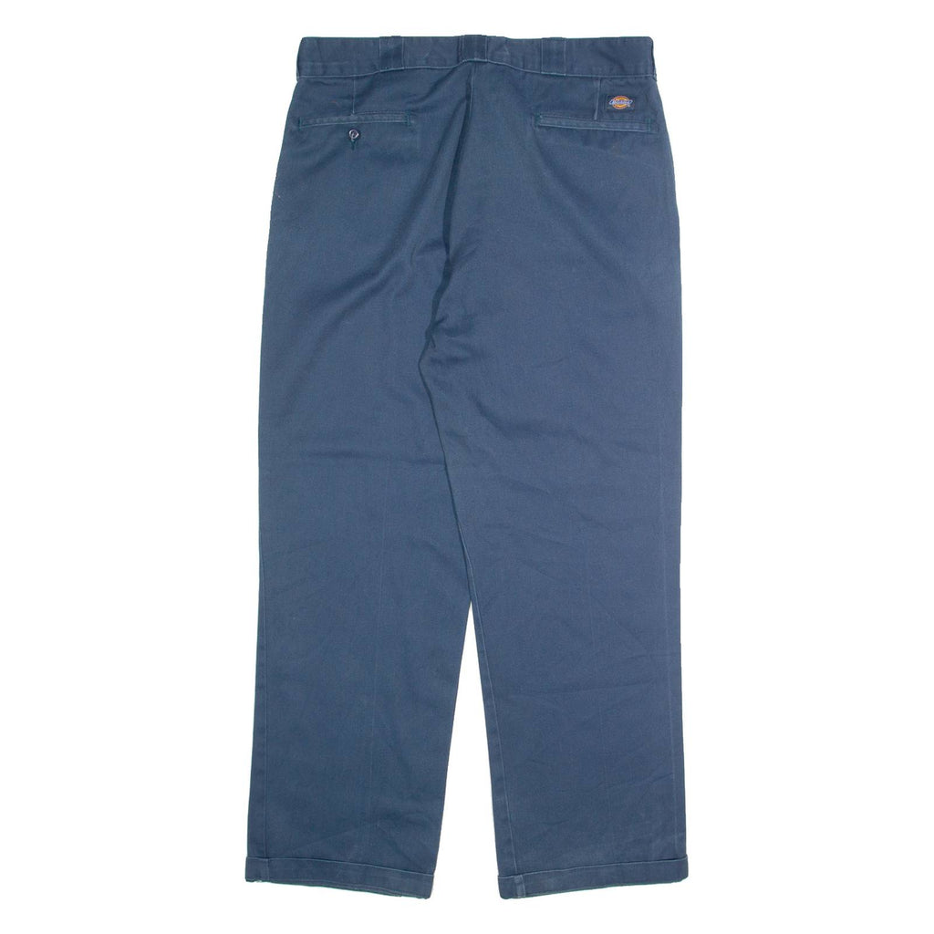 DICKIES Chino Mens Trousers Blue Regular Straight W36 L32
