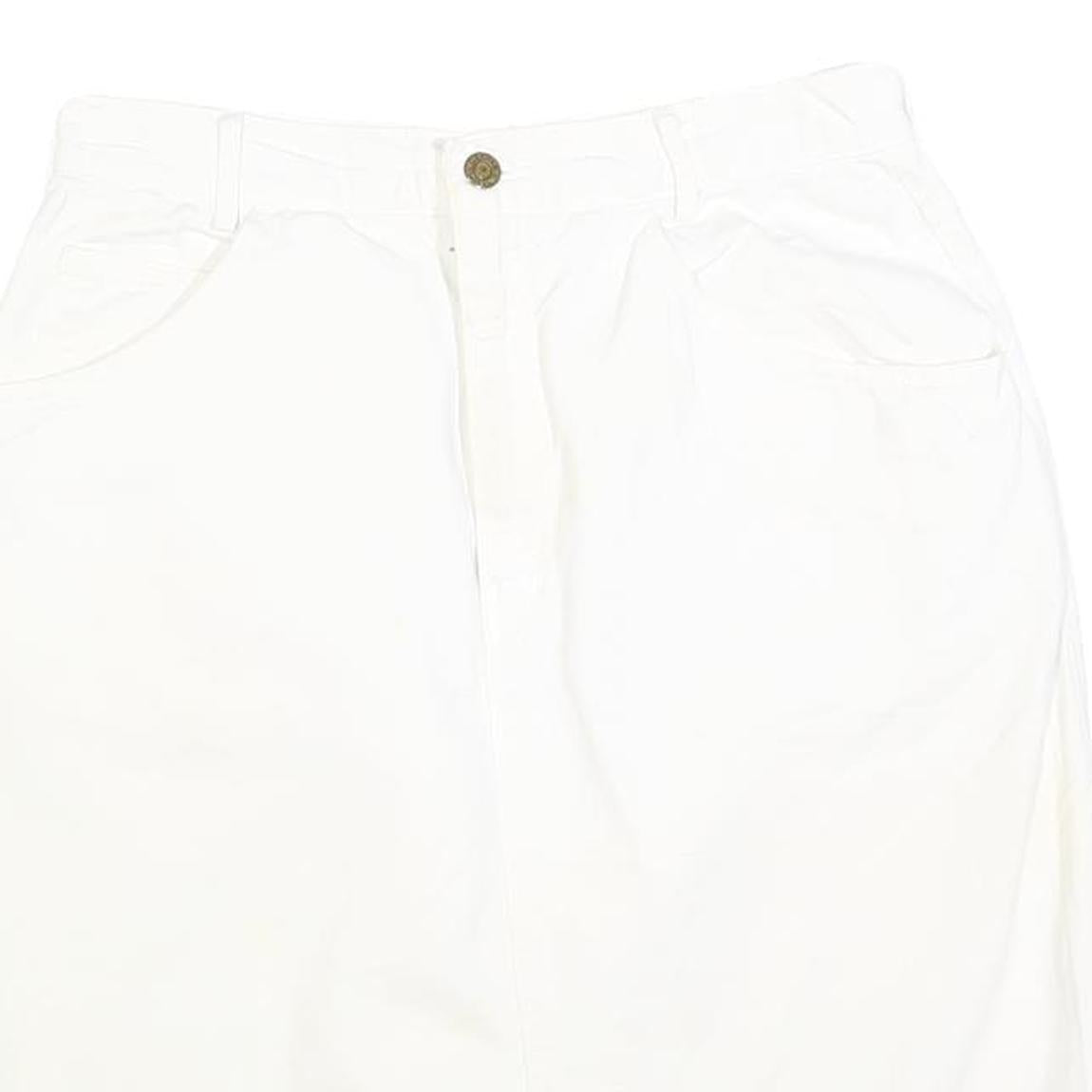 CALVIN KLEIN Womens White Cotton Blend Mini Skirt S Casual Summer