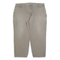 CARHARTT Mens Cotton Blend Beige Regular Fit Straight Leg Trousers W48 L29