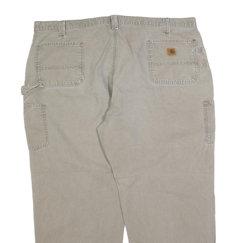CARHARTT Mens Cotton Blend Beige Regular Fit Straight Leg Trousers W48 L29