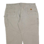 CARHARTT Mens Cotton Blend Beige Regular Fit Straight Leg Trousers W48 L29