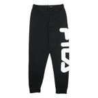 FILA Mens Joggers Black XS W26 L30 Cotton Blend Regular Tapered Fit Logo Print