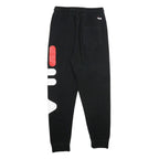 FILA Mens Joggers Black XS W26 L30 Cotton Blend Regular Tapered Fit Logo Print