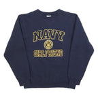 SOFFE Womens Navy Navy Girlfriend Crew Neck Sweatshirt S Cotton Blend Pullover