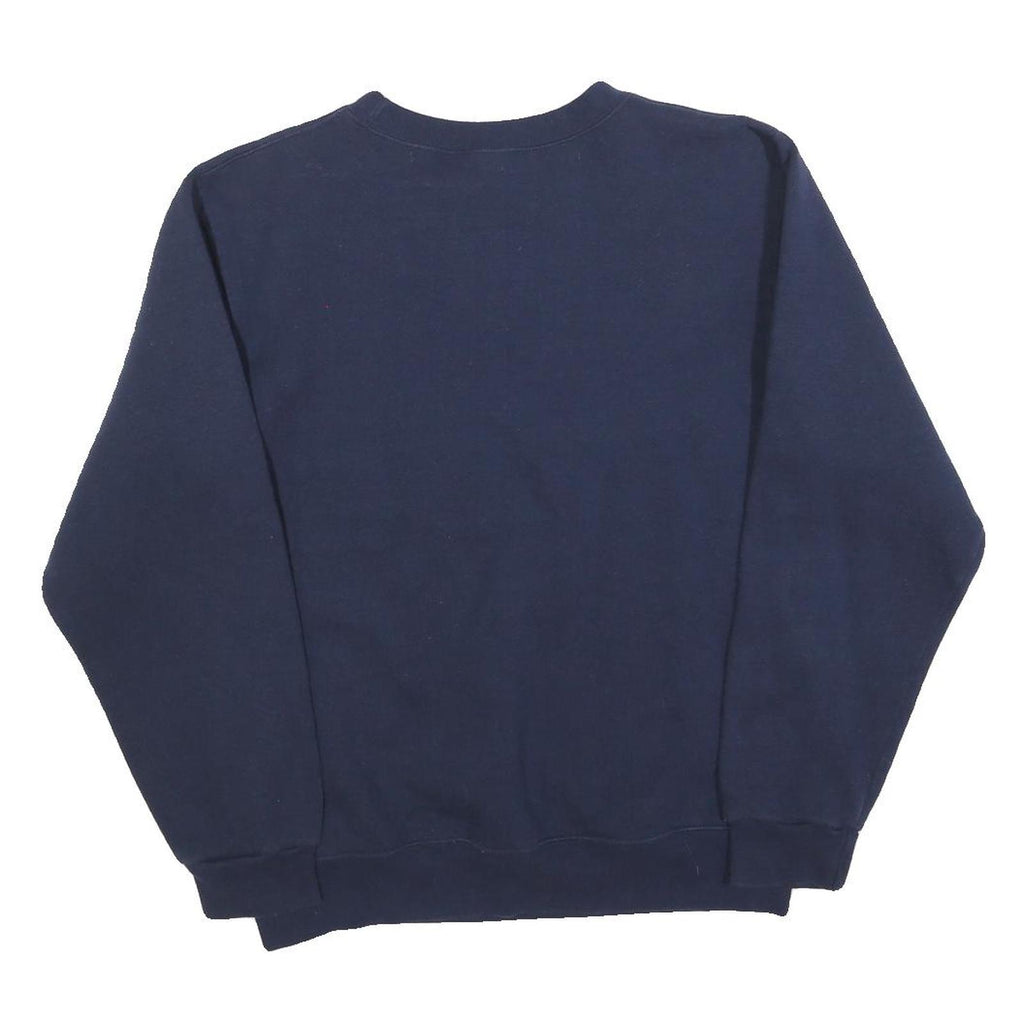SOFFE Womens Navy Navy Girlfriend Crew Neck Sweatshirt S Cotton Blend Pullover