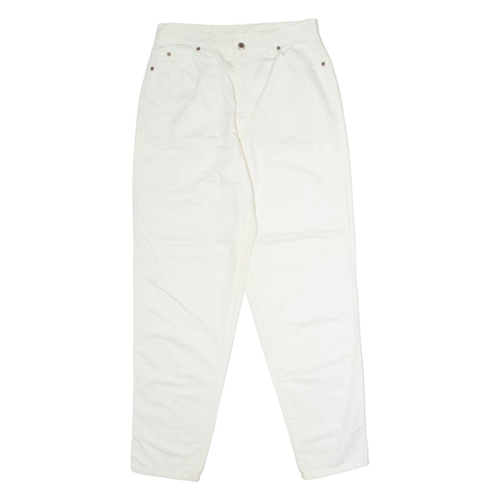 NORWISS Womens Trousers White Regular Straight W30 L31