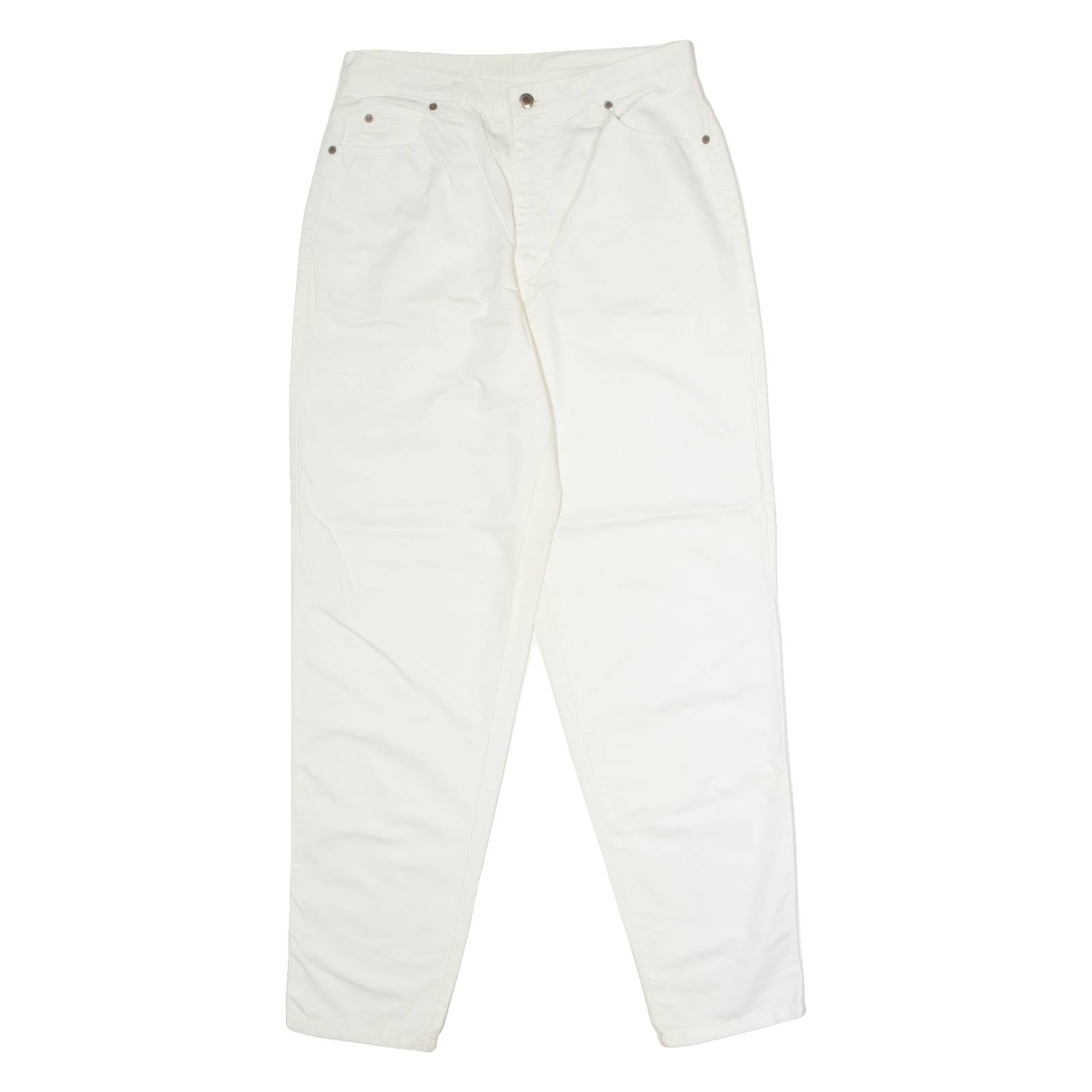 NORWISS Womens Trousers White Regular Straight W30 L31