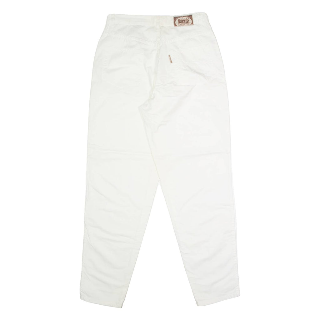 NORWISS Womens Trousers White Regular Straight W30 L31