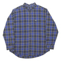 CHAPS RALPH LAUREN Mens Blue & Black Check Shirt XL Button Down Long Sleeve