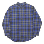 CHAPS RALPH LAUREN Mens Blue & Black Check Shirt XL Button Down Long Sleeve