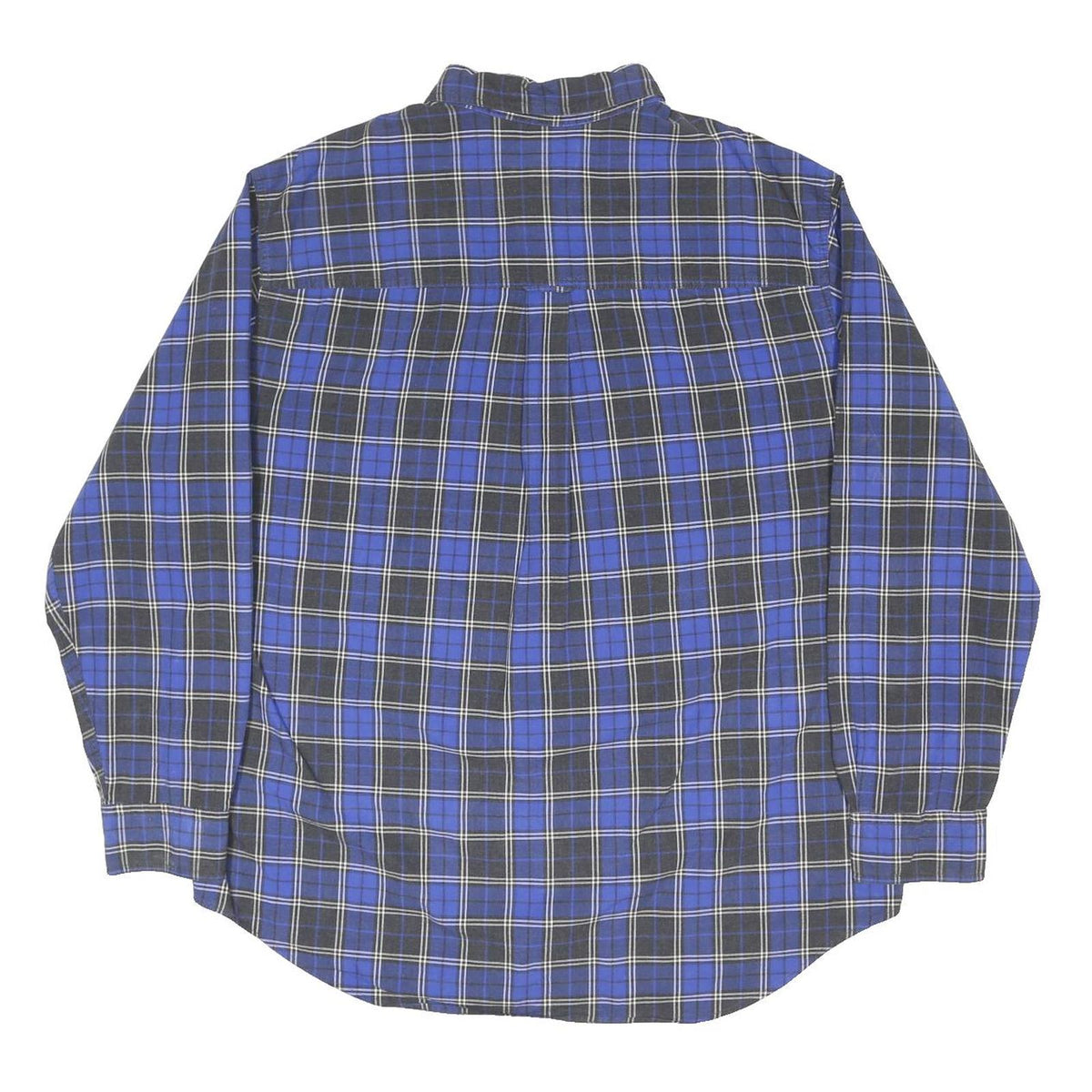 CHAPS RALPH LAUREN Mens Blue & Black Check Shirt XL Button Down Long Sleeve