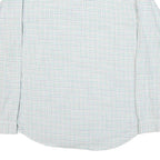 LACOSTE Mens White & Green Checked Cotton Blend Shirt XL Relaxed Fit Casual