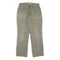 CARHARTT Mens Cotton Olive Green Regular Straight Trousers W31 L30 Workwear