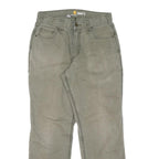CARHARTT Mens Cotton Olive Green Regular Straight Trousers W31 L30 Workwear
