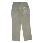 CARHARTT Mens Cotton Olive Green Regular Straight Trousers W31 L30 Workwear