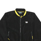 TRI-MOUNTAIN Mens Black Yellow Zip Jacket XL Polyester Plain Outdoor Casual
