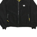TRI-MOUNTAIN Mens Black Yellow Zip Jacket XL Polyester Plain Outdoor Casual