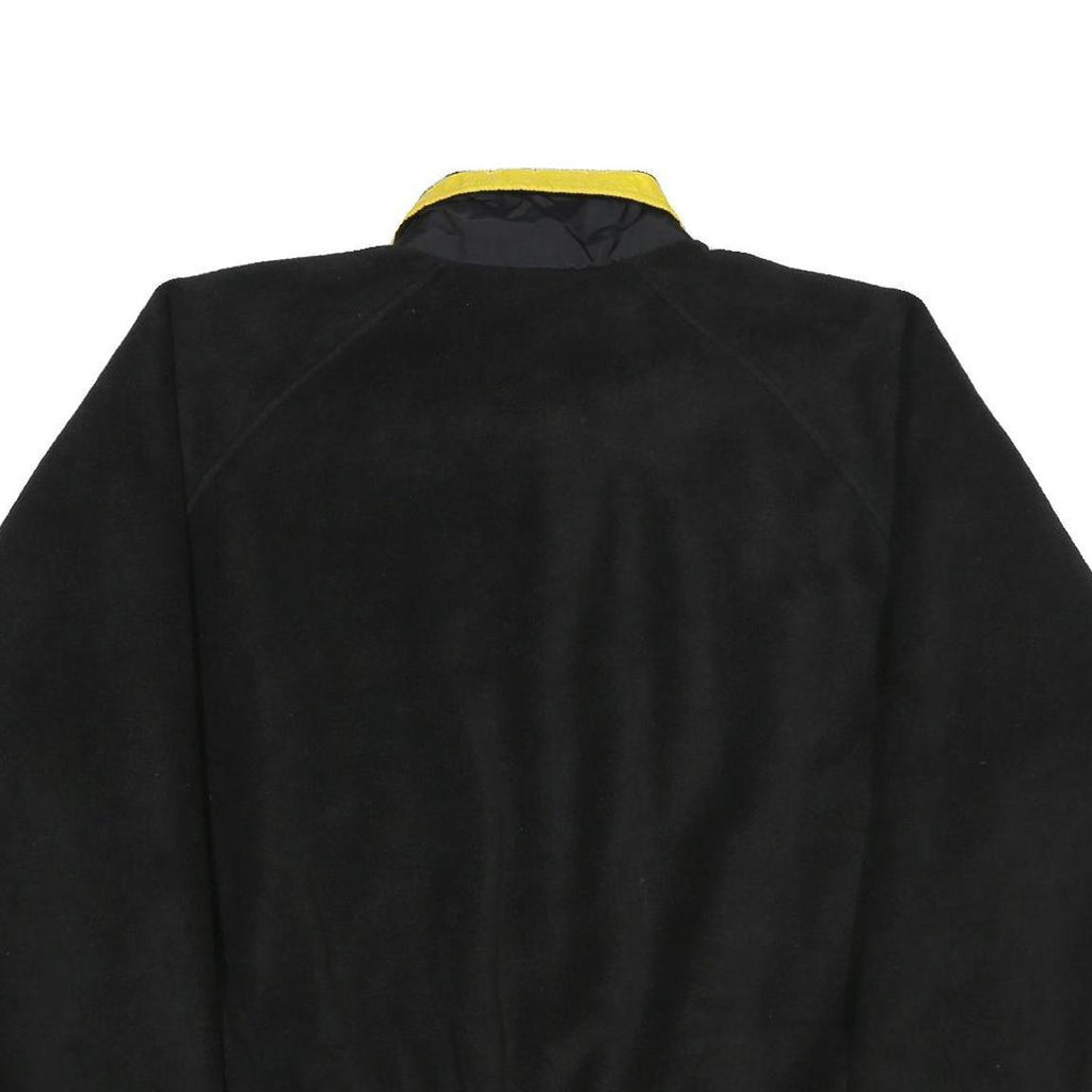 TRI-MOUNTAIN Mens Black Yellow Zip Jacket XL Polyester Plain Outdoor Casual