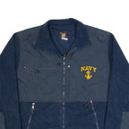 GENERAL Navy Mens Fleece Jacket Blue M