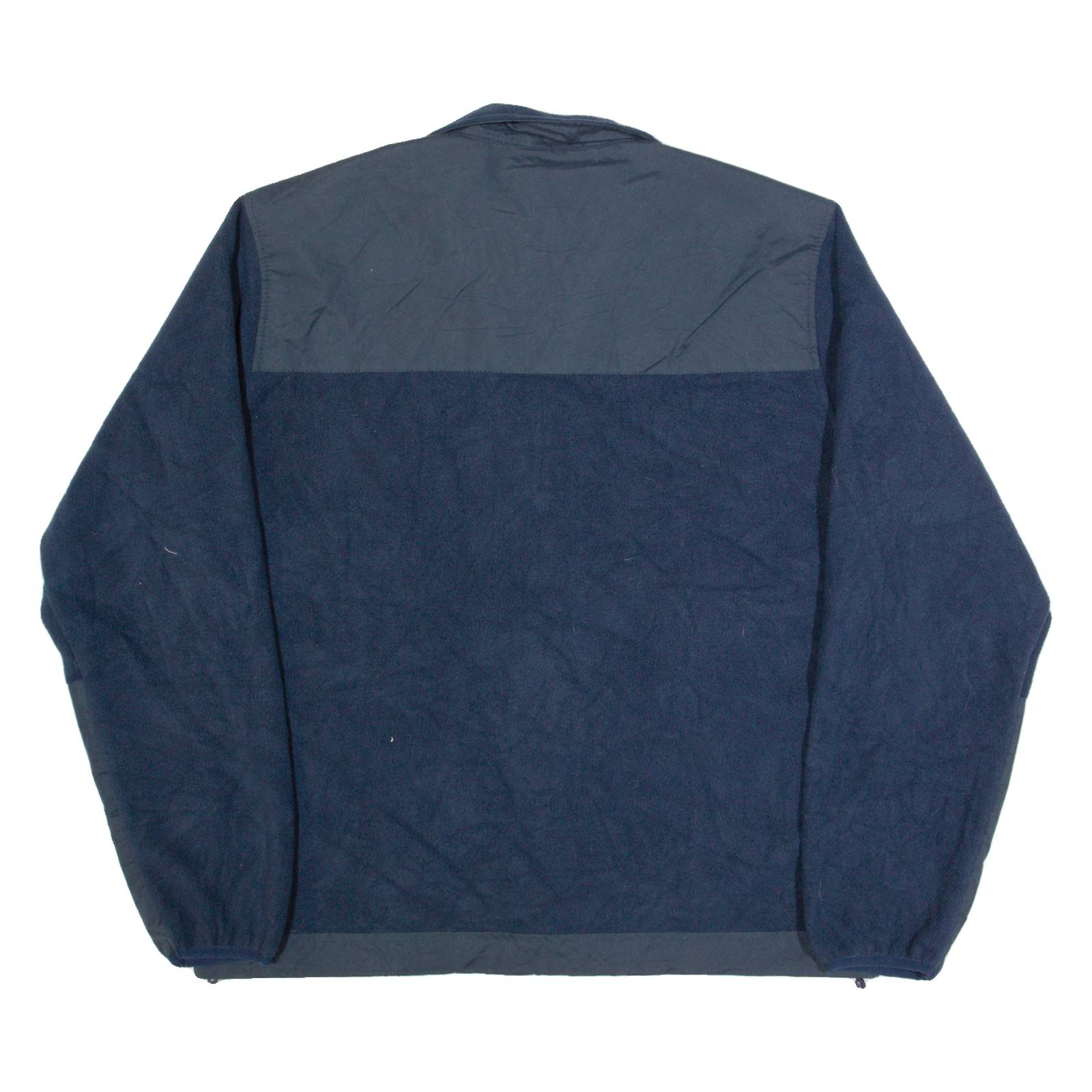 GENERAL Navy Mens Fleece Jacket Blue M