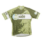 LOUISGARNEAU Mens Green & Light Green Outside Cycling Jersey M Short Sleeve Crew