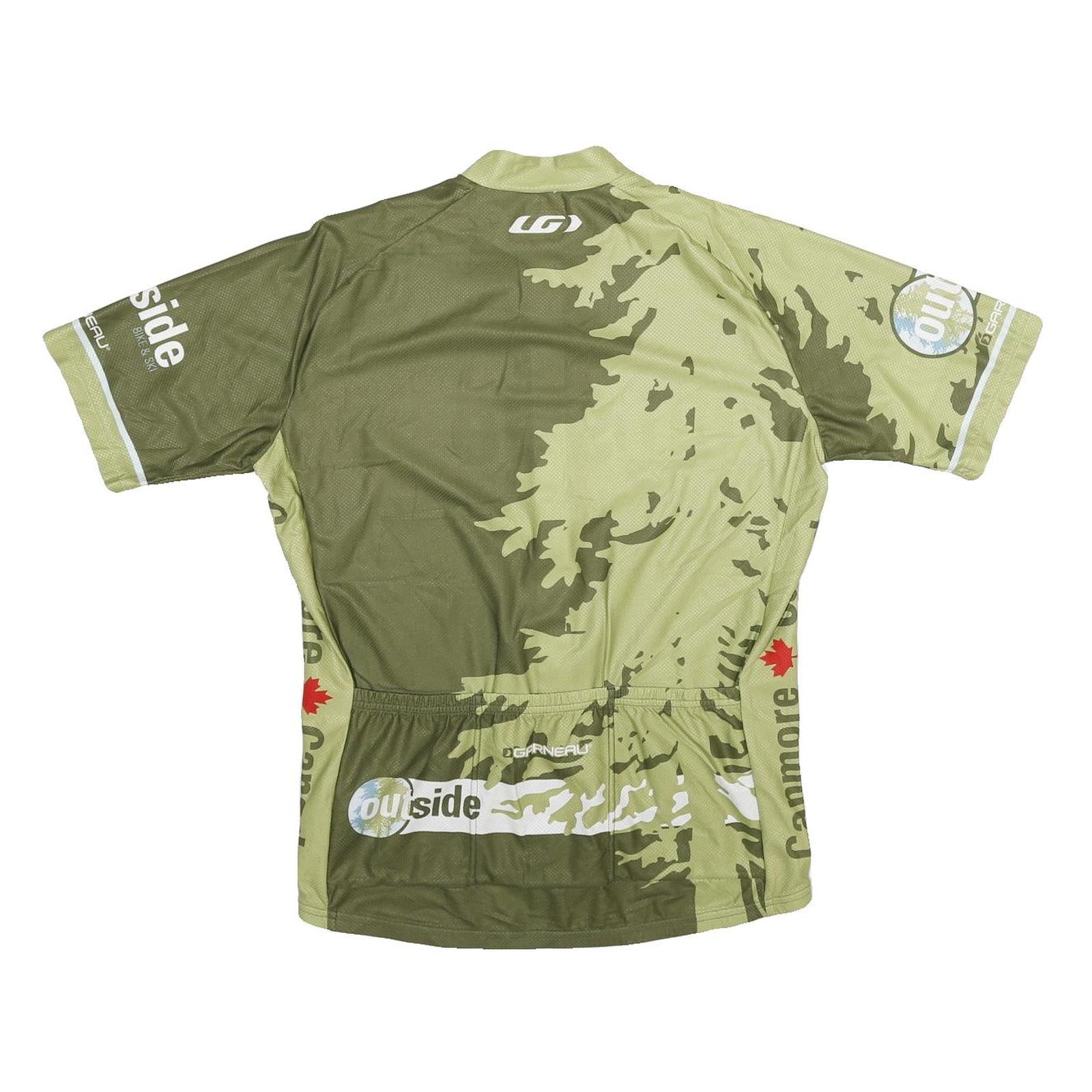 LOUISGARNEAU Mens Green & Light Green Outside Cycling Jersey M Short Sleeve Crew
