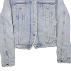 LEVI'S Mens Blue Denim Sherpa Collar Jacket M Cotton Button Casual Outerwear