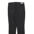 LEVI'S Womens Black Regular Skinny Denim Raw W29 L32 Cotton Blend Zip Jeans