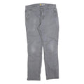 CARHARTT Mens Cotton Blend Grey Regular Straight Leg Trousers W34 L32 Workwear