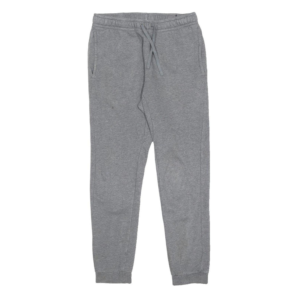 NIKE Mens Joggers Grey S W27 L27 Just Do It Cotton Blend Slim Tapered Fit