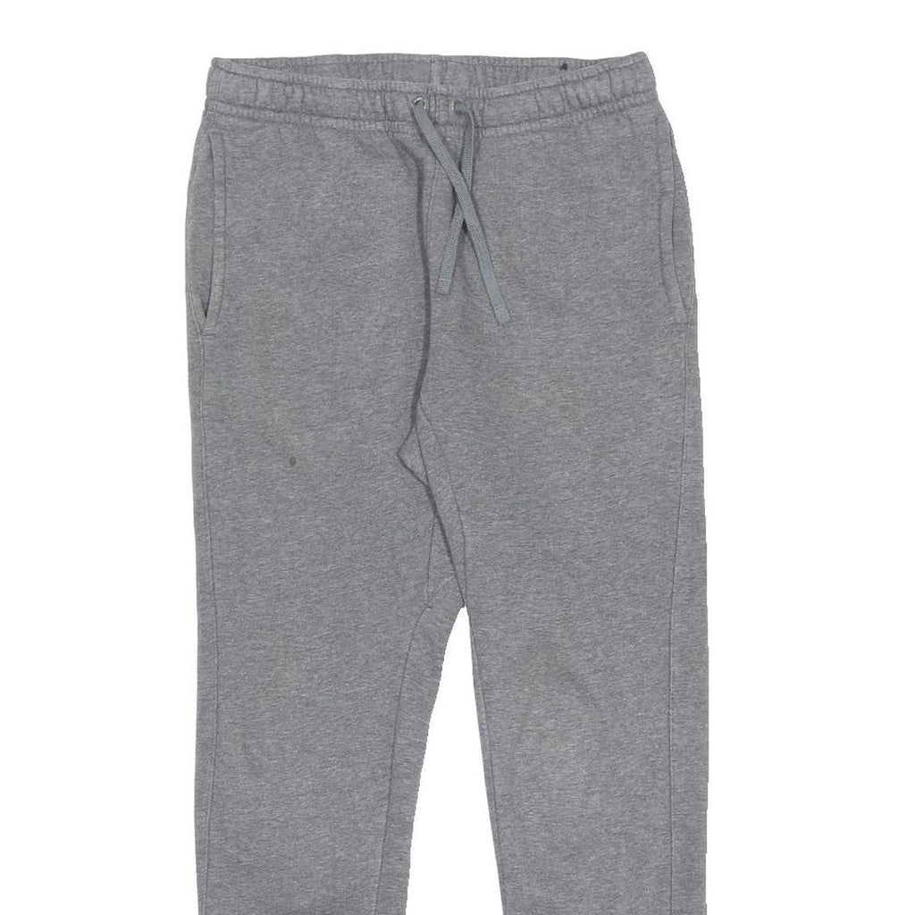 NIKE Mens Joggers Grey S W27 L27 Just Do It Cotton Blend Slim Tapered Fit