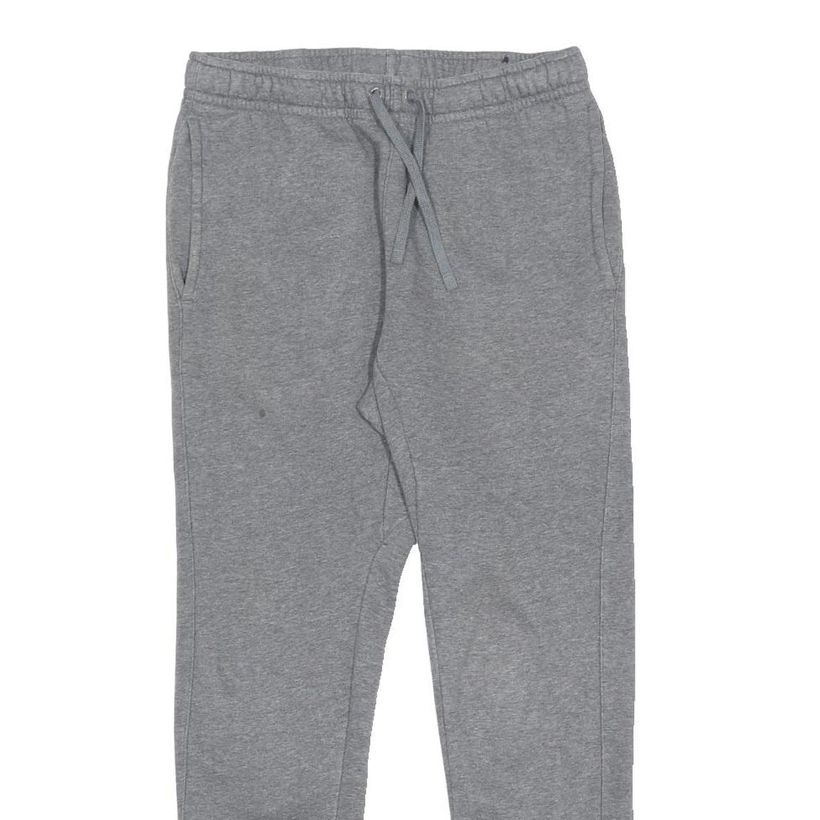 NIKE Mens Joggers Grey S W27 L27 Just Do It Cotton Blend Slim Tapered Fit