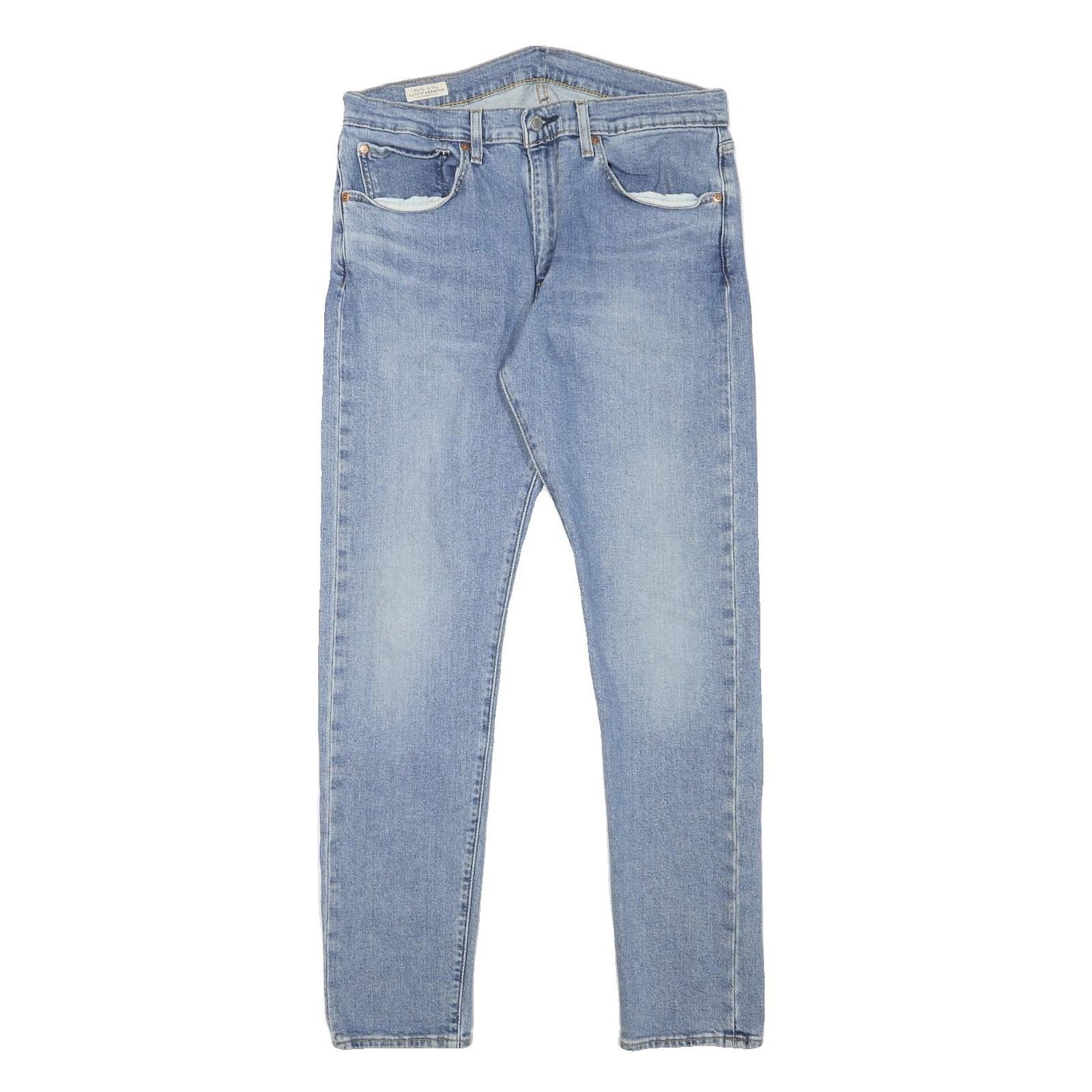 LEVI'S 512 Mens Slim Jeans Blue Denim Light W32 L29 Zip Cotton Blend