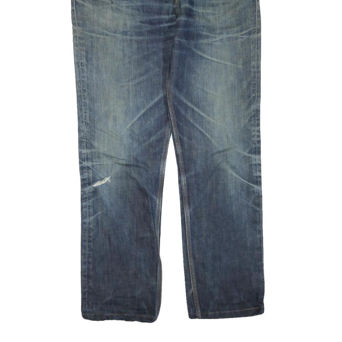 CARHARTT Mens Regular Blue Denim Slim Straight Jeans W36 L31 Distressed Zip