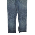 CARHARTT Mens Regular Blue Denim Slim Straight Jeans W36 L31 Distressed Zip