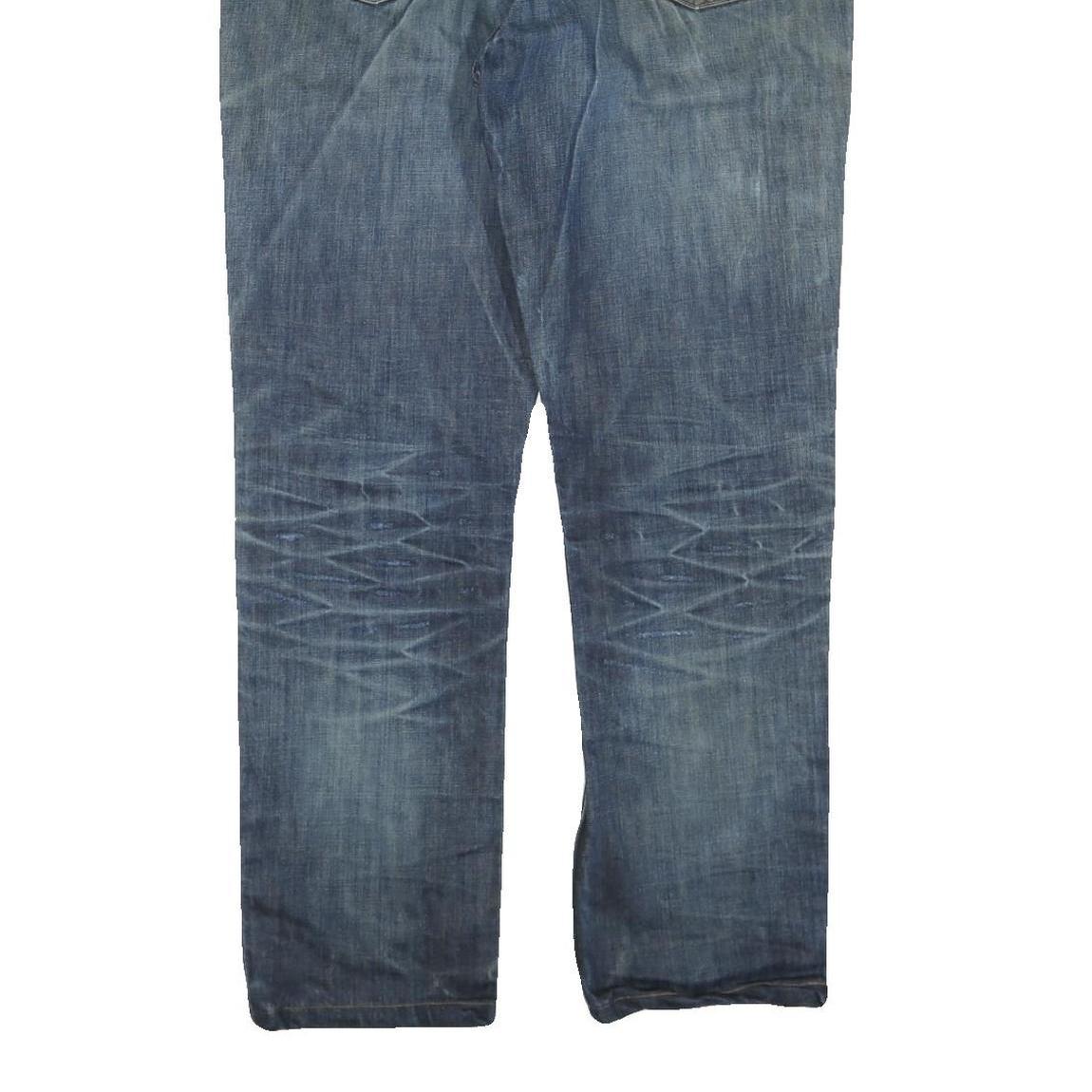 CARHARTT Mens Regular Blue Denim Slim Straight Jeans W36 L31 Distressed Zip