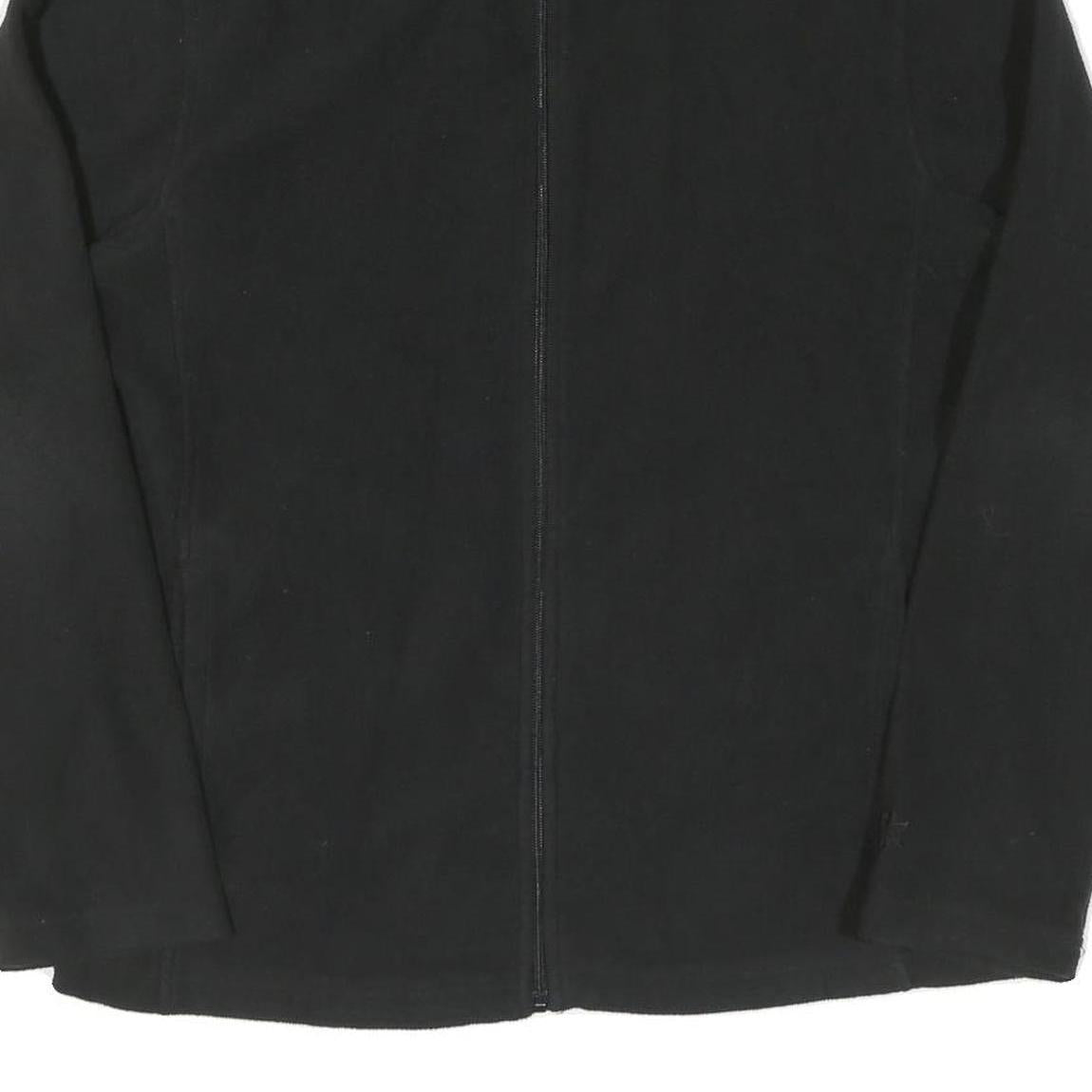 STARTER Mens Black Zip Jacket M Cotton Plain Casual Lightweight Outerwear