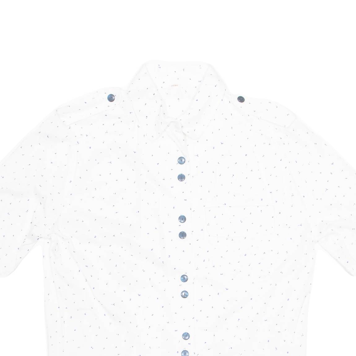 Womens Printed Blouse White Spotted M